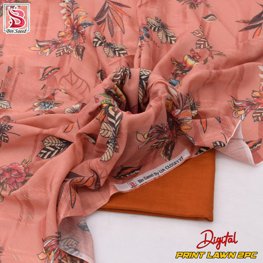 Lawn Ladies: 2-Piece Unstitched Floral Print #154