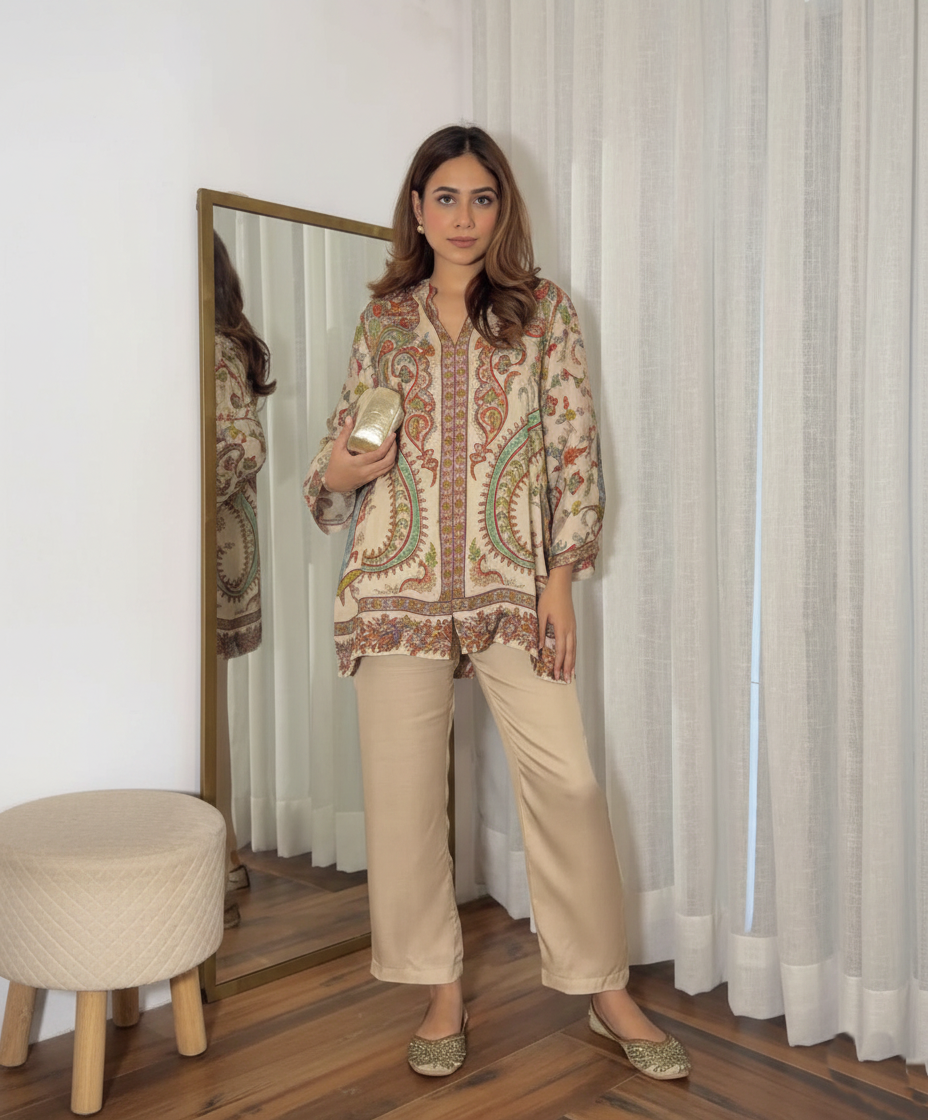 Co-Ord Set Ladies Unstitched 2 PC - #056