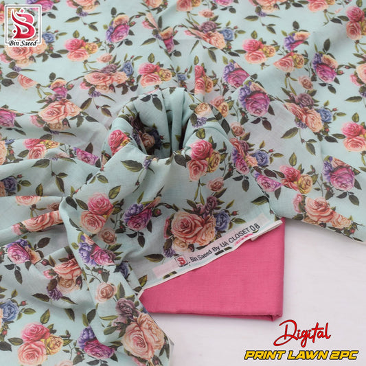 Lawn Ladies: 2-Piece Unstitched Floral Print #157