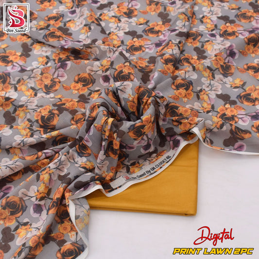 Lawn Ladies: 2-Piece Unstitched Floral Print #159