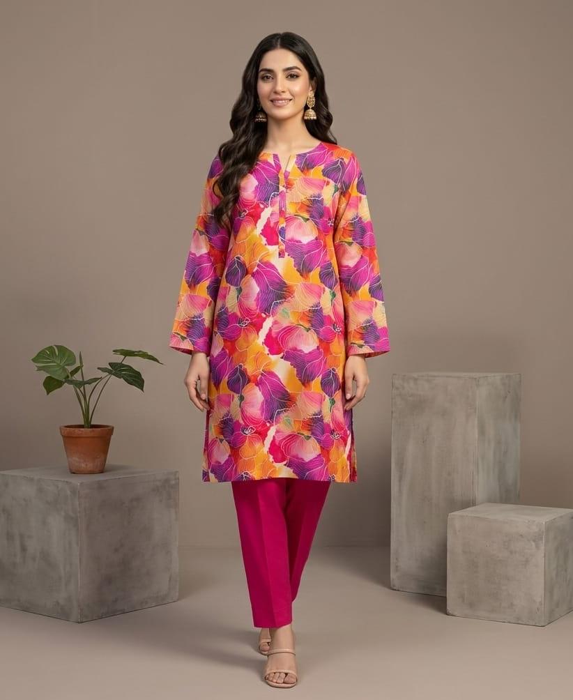 Lawn Ladies: 2-Piece Unstitched Floral Print #105