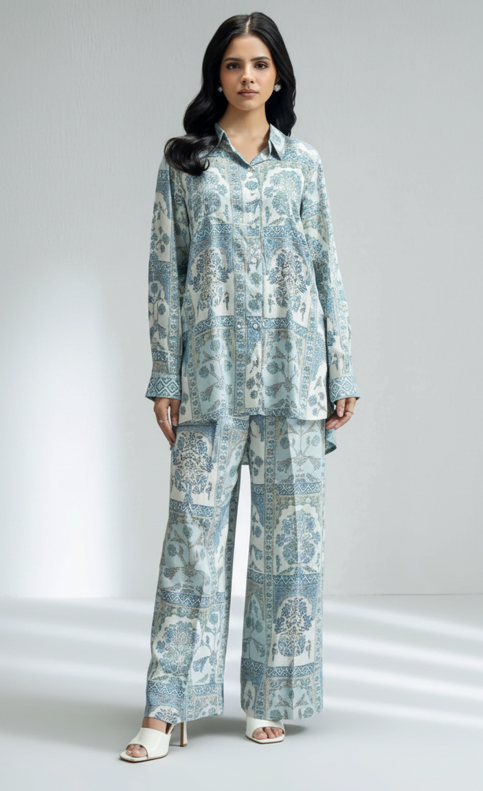 Co-Ord Set Ladies Unstitched 2 PC - #060