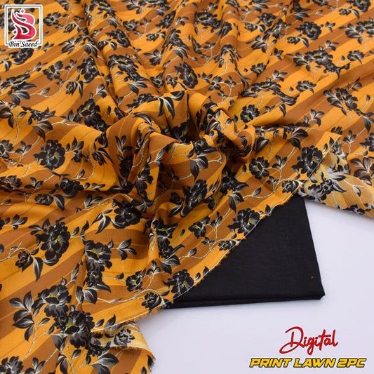 Lawn Ladies: 2-Piece Unstitched Floral Print #160
