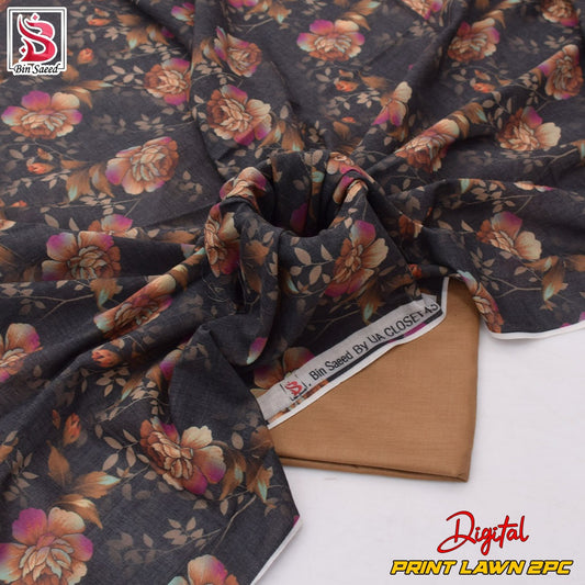 Lawn Ladies: 2-Piece Unstitched Floral Print #162
