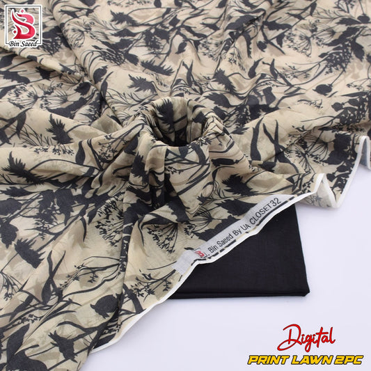 Lawn Ladies: 2-Piece Unstitched Floral Print #165