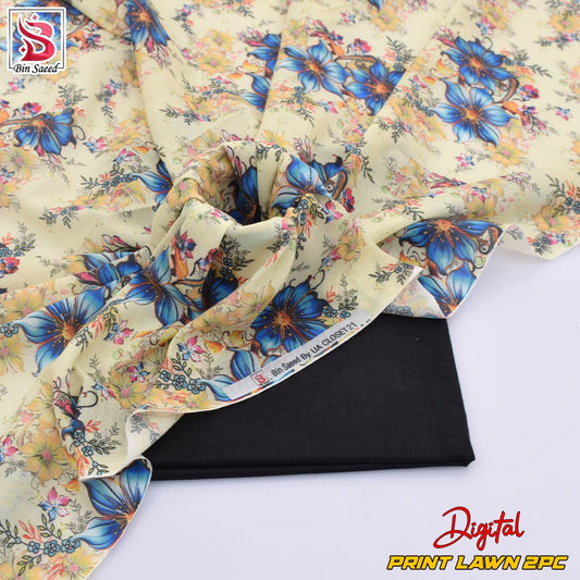 Lawn Ladies: 2-Piece Unstitched Floral Print #167