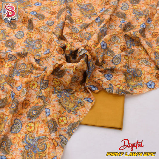 Lawn Ladies: 2-Piece Unstitched Floral Print #168
