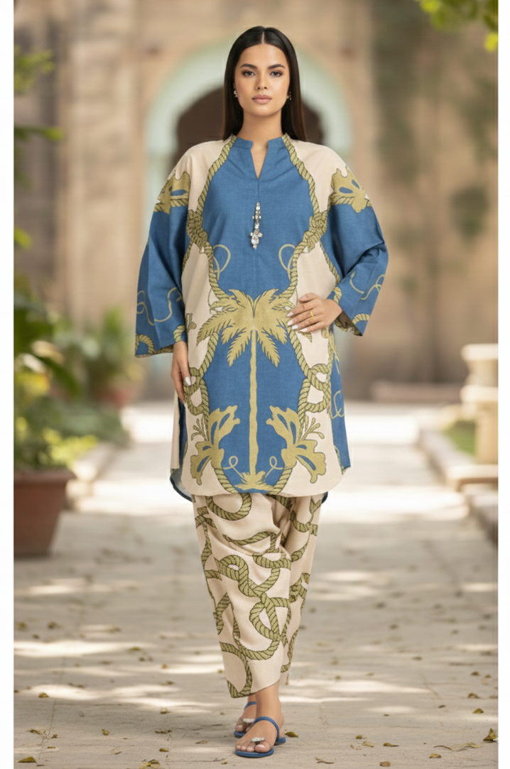 Co-Ord Set Ladies Unstitched 2 PC - #072