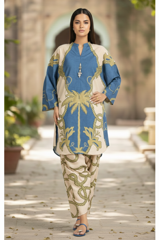 Co-Ord Set Ladies Unstitched 2 PC - #072