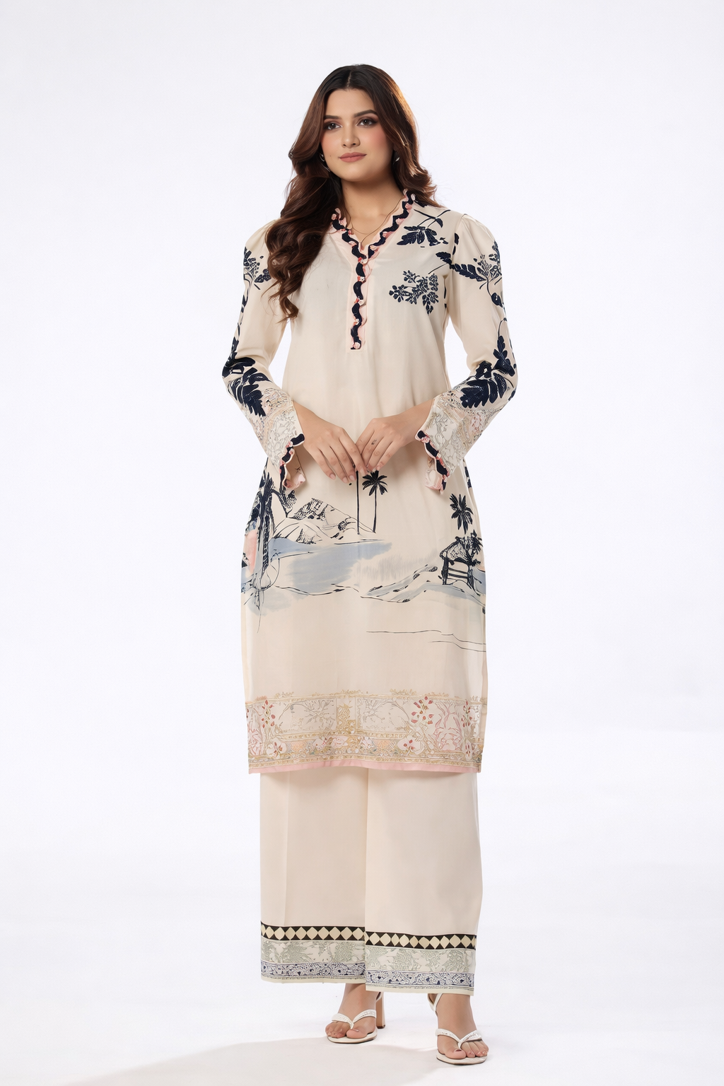 Co-Ord Set Ladies Unstitched 2 PC - #076