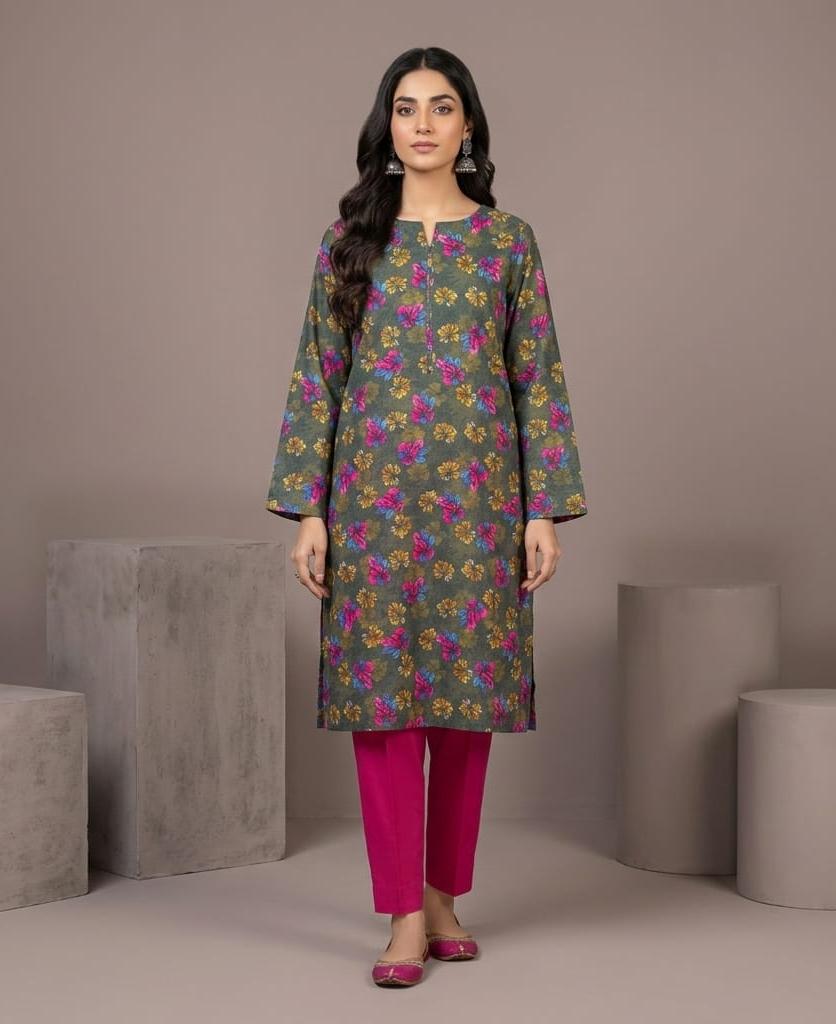 Lawn Ladies: 2-Piece Unstitched Floral Print #107