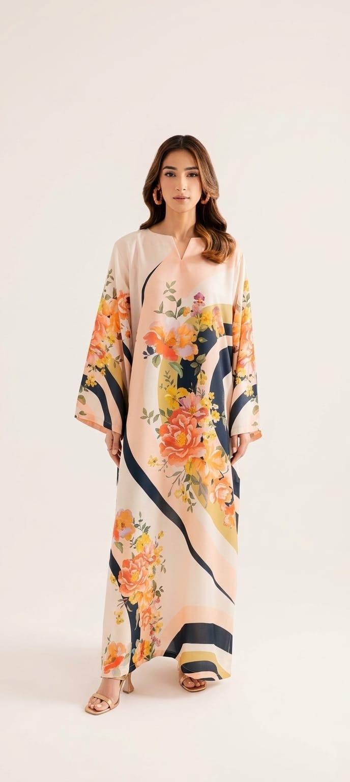 Long Co-Ord Set Ladies Unstitched 2 PC - #084