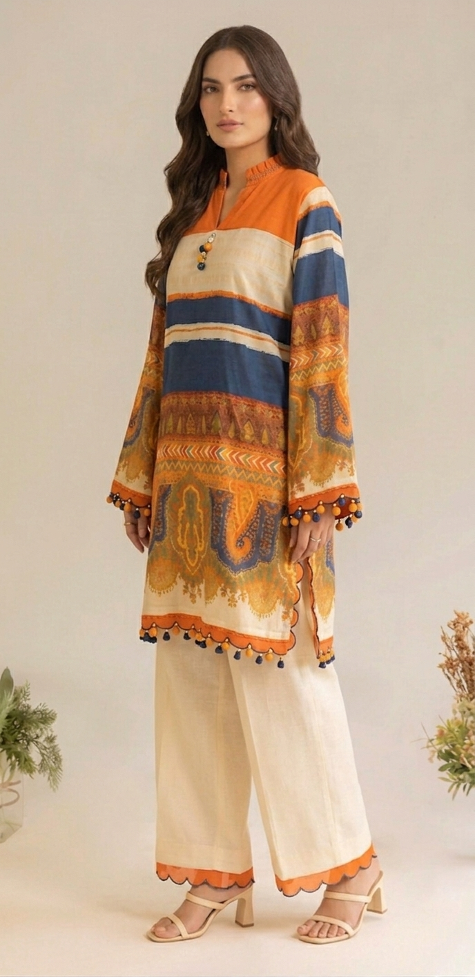 Co-Ord Set Ladies Unstitched 2 PC - #085