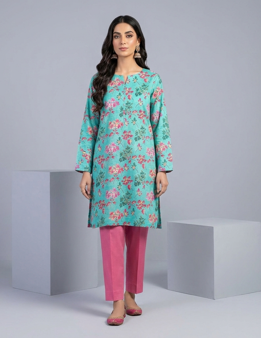 Lawn Ladies: 2-Piece Unstitched Floral Print #108